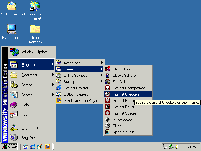 Windows ME Start Menu (2000)